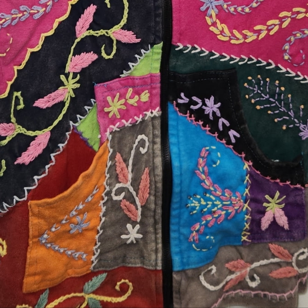 Leopards & Roses Colorful Patchwork Jacket - Picture 2 of 6
